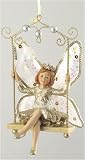 Iridescent Fairy On A Swing Christmas Ornament