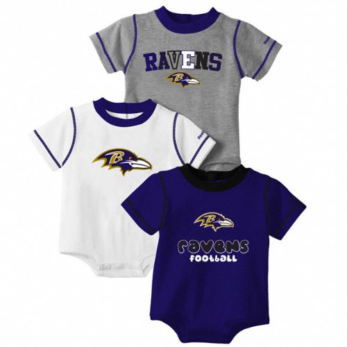 Baltimore Ravens Infant 3-Piece Creeper Set