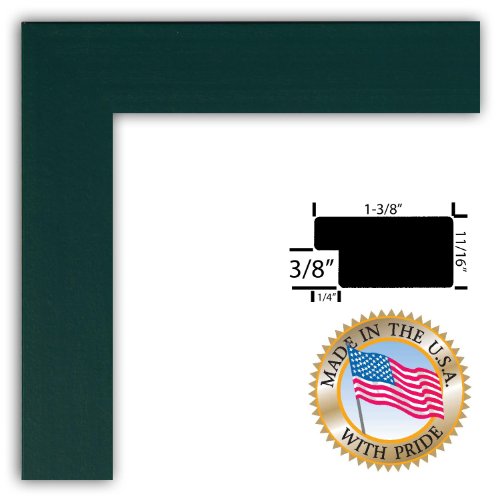 6x30 / 6 x 30 Green Stain on Beech Picture Frame - NEW .. 1.375'' wide