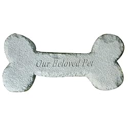 Cast Stone Dog Bone Pet Memorial