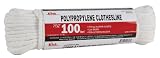 Koch 5650725 Braided Polypropylene Clothesline, 7/32 by 100 Feet, White
