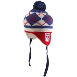 NHL Men's Team Classics Tassel Knit Hat (New York Rangers, One Size Fits All), Natural/blue/red