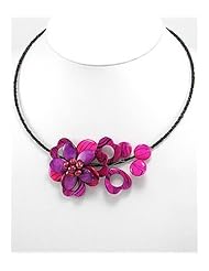 Flower Choker Necklace In White Base
