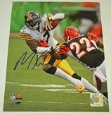 Signed Mike Wallace Photo - STEELERS 8x10 vs Bengals - Autographed MLB Photos