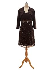 Chiffon Lace Beaded Mother-of-the-Bride Dress 