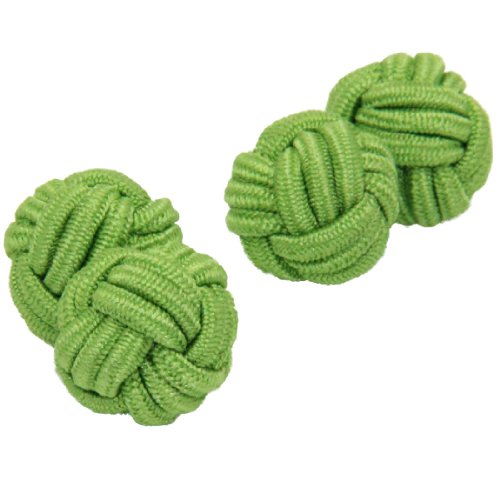 Green Shade Silk Knot Cufflinks | Cuffs & Co