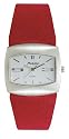 Medana Ladies Retro TV Case Fashion Watch with Red Suede Strap # 3189RD