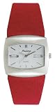 Medana Ladies Retro TV Case Fashion Watch with Red Suede Strap # 3189RD
