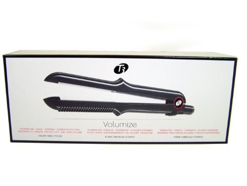T3 73534 Volumize Ionic Ceramic Tourmaline Dome-plated Flat Iron, 3/4 Inch