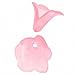 Lucite Trumpet Calla Lily Flower Beads Matte Pink 10mm (12)