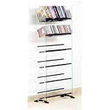 Modern Glass CD DVD Storage Rack by Web Mall 2000