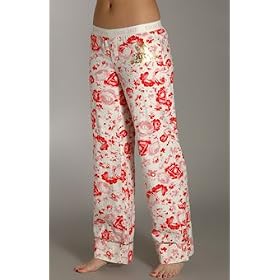 Juicy Couture Rose Print Flannel PJ Pant (9JMUS364)