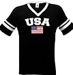 United States Of America Flag International Soccer Ringer T-shirt, American Soccer Mens Ringer T-shirt