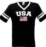 41FoVCnDo8L. SL160  United States Of America Flag International Soccer Ringer T shirt, American Soccer Mens Ringer T shirt, Small, Black/White Stripes (pictured)