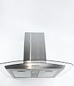 Eureka 30" Wall Mounted Glass Stainless Steel Range Hood Vent Hood