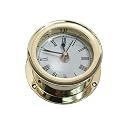 Solid Brass Ships Clock Maritime Gimbals Ship's Timekeeper