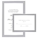 Gartner Studios Elegant Border Wedding Invitation Kit, Platinum, 50-Count (61059)