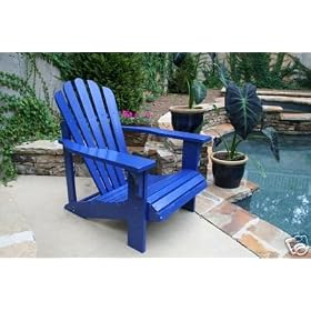 Blue Painted Cedar Adirondack Chair by 