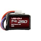 Venom 15C 2S 250mAh 7.4 LiPO Battery with Micro Losi Plug