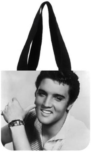 Custom American Famouse Rock Star Elvis Presley Cotton Canvas Tote Bag Carrying Shopping Grocery Bags High Quality Handbag(two Sides)