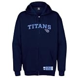 Tennessee Titans Classic Heavyweight Full Zip Hooded Fleece Jacket - Medium