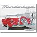 Ford Thunderbird T-Bird Beach Scene Retro Vintage Tin Sign