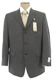 Joe Joseph Abboud Mens Single Breasted 3 Button Solid Charcoal Gray Wool Suit - Size 38R