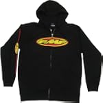 FMF The Don Fleece Men's Hoody Zip Fashion Sweatshirt/Sweater w/ Free B&F Heart Sticker Bundle - Black / Large