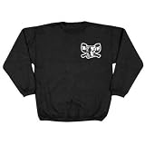Crest Print Mono Mad Dog Sweatshirt - Black