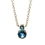 14k Yellow Gold Swiss Blue Topaz Teardrop Necklace, 18''