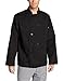Dickies Men's Paolo Classic Chef Coat. Basic Long Sleeve with Pearl Buttons, Black, Medium