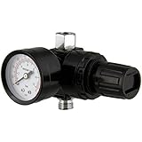 TCP Global&reg; Brand New SPRAY GUN AIR REGULATOR w-GAUGE-Auto Car Paint-Hvlp, (1/4" NPT)