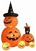 8' Airblown Inflatable Animated Pumpkins & Cat Lighted Halloween Yard Art Decor