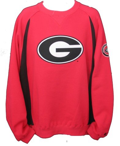 Men`s Georgia Bulldogs Class Act Big Logo Crewneck Sweatshirt - L