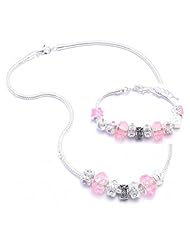 Owl Charm Bracelet and Necklace Gift Set Girls Pandora Style - Gift Boxed