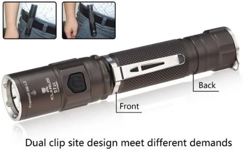 KLARUS ST2C CREE XM-L2 820lm 7 Modes LED Flashlight 1x18650/2*CR123