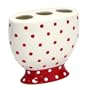 Allure Home Dots Ceramic Toothbrush, Red
