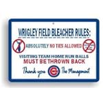 Wrigley Field "Bleacher Rules" Sign by Fremont Die