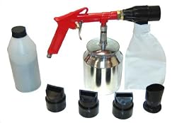 TCPglobal Brand Air Sand Blasting Gun with Sand Recovery System (Includes Abrasive)