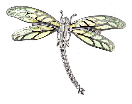 Buy Handmade sterling silver and plique-a-jour enamel yellow/green dragonfly pin or brooch with pendant converter online at Discounted New and Used prices. Delivered to your door with Off-The-Bookshelf.