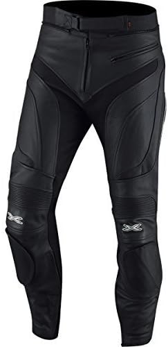 ISX Raul - Men's Motorbike Leather Trousers - Black, Uk 36