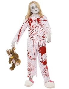 Zombie Pyjama Mädchen Kinderkostüm L