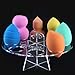 Gotd 8 Hole Oval Puff Holder Drying Rack Organizer Cosmetic Shelf Tool (Clear)