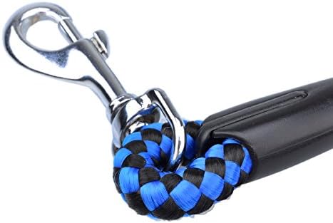 Mizibear Pet Parade No-Tangle Dual Dog Leash, Double Dog Leash Coupler for 2 Dogs, for Big Dogs Blue-Black