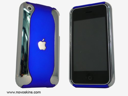 External hard drive:iPhone 3G/3GS Hard case Silver Chrome & Blue