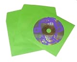1000 Green Colored Paper CD / DVD Disc Sleeves With Flap & Window #CDIWWFGR - Perfect for Organizing & Storing CDs and DVD Discs!