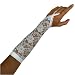 WHITE LACE MIDDLE FINGER 3/4 ARM GAUNTLET GLOVES
