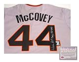 Willie McCovey San Francisco Giants MLB Hand Signed Authentic Style Grey Away Jersey with 521 HR Ins