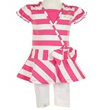 Little Girls Clothes STRIPED Top Leggings FLAPDOODLES Spring Outfit Girl 2T-6X