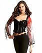 Sexy Stretch Twill Leather Trim Chiffon Bustier main image
